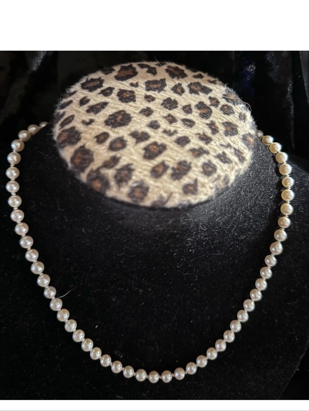 Akoya Pearl Vintage 7mm Necklace 14k Gold Clasp 18”  Classic Princess Iridescent